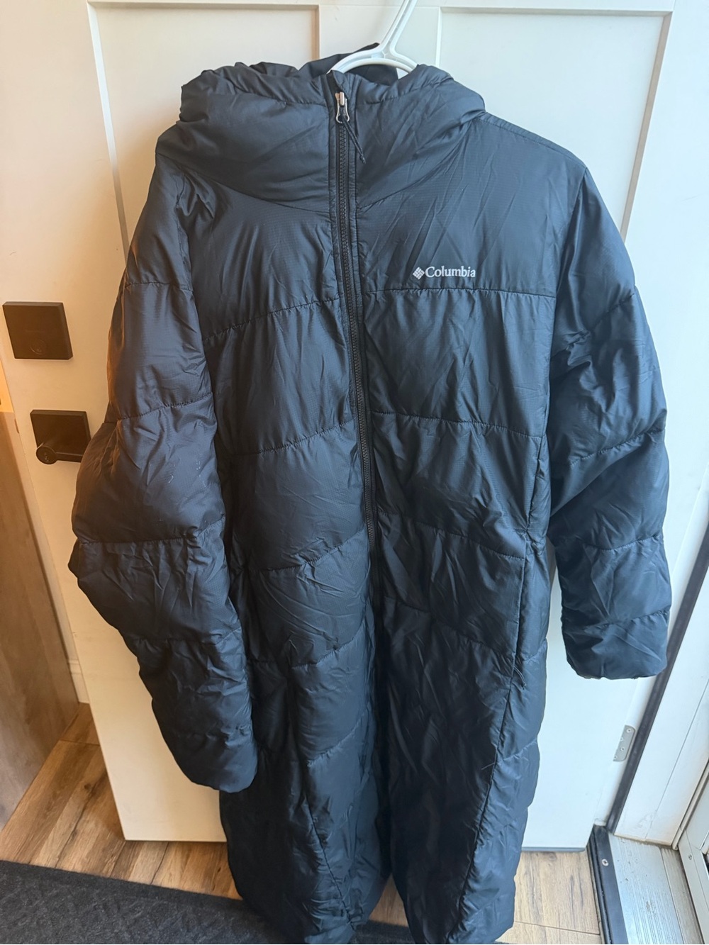 Columbia Black Kids Long Puffer Coat with Hood